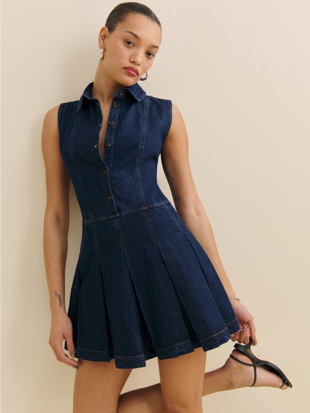 Reformation Arella Denim Mini Dress